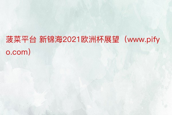 菠菜平台 新锦海2021欧洲杯展望(www.pifyo.com)