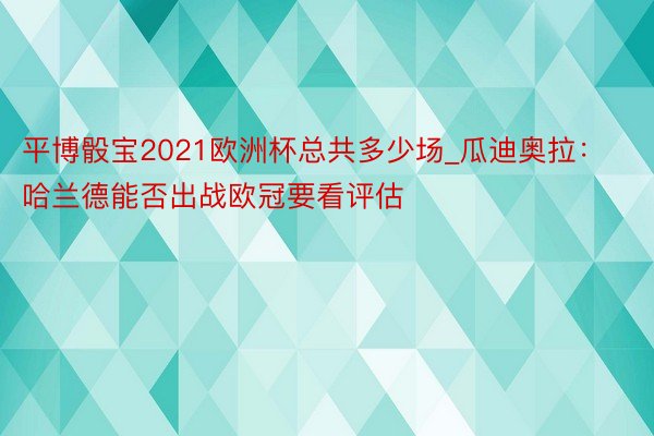 平博骰宝2021欧洲杯总共多少场_瓜迪奥拉：哈兰德能否出战欧冠要看评估